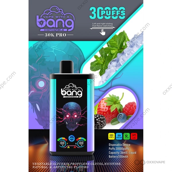 Bang 30000 Pro Peppermint Ice en Triple Berry Dual Flavour Wegwerpvape