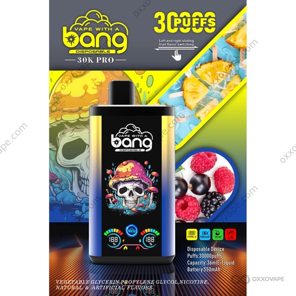 Bang 30000 Pro Pineapple Ice en Blue Fusion dubbele smaak wegwerpvape