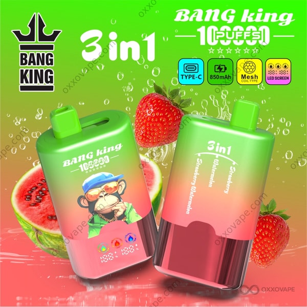 Bang King 100000 パフ ストロベリー スイカ トリプル フレーバー 使い捨て VAPE バリアント
