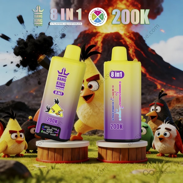 Bang King 200000 Black Dragon Ice Love 66 Mr Blue Strawberry Lemonade Flavor Pack
