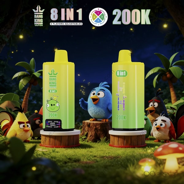 Bang King 200000 Combo 1 Blue Razz Ice Peach Ice Raisin Ice Mango Ice vape jetable