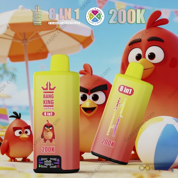 Bang King 200000 Peach Mango Watermelon Red Bull Strawberry Red Bull Strawberry Kiwi Flavor Pack
