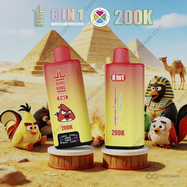 Bang King 200000 Strawberry Mango Strawberry Ice Cream Banana Ice Strawberry Lychee 4-Flavor Pack