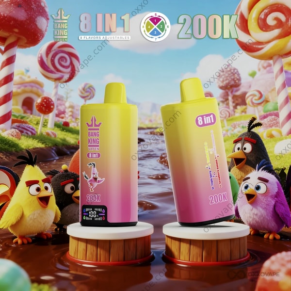 Bang King 200000 Triple Berry Tropical Fruit Strawberry Banana Pink Lemonade Flavor Pack