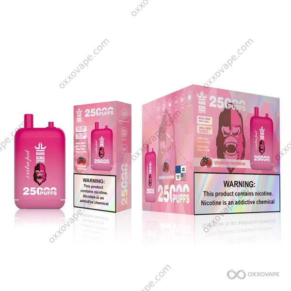 Bang King 25000 Strawberry Watermelon disposable vape — dual-fruit summer blend