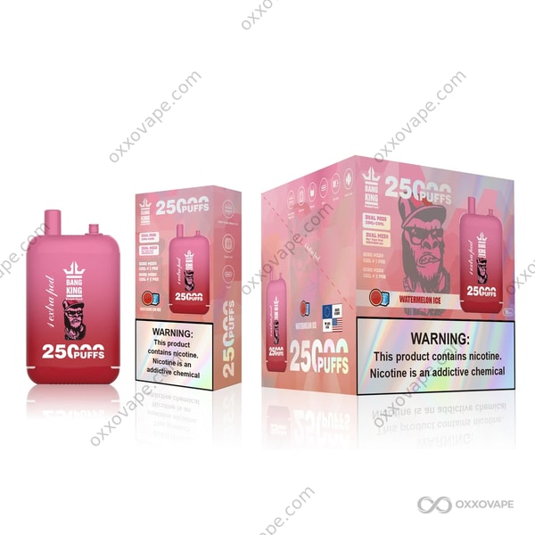 Bang King 25000 Watermelon Ice disposable vape — authentic watermelon with strong icy blast