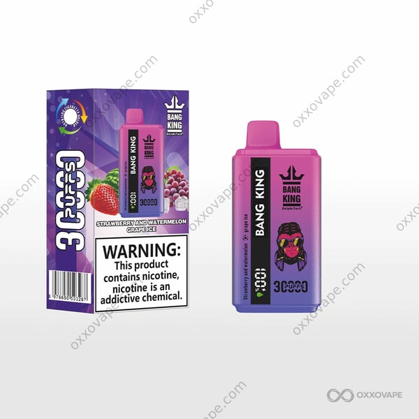 Bang King 30000 Strawberry Watermelon & Grape Ice Dual Flavor Disposable Vape