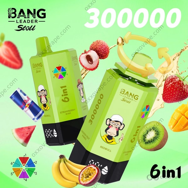 Bang Leader Stoll 300000 Combo 10 Red Bull Strawberry Kiwi Strawberry Banana Lychee Ice Watermelon Berry Passion Fruit Mango