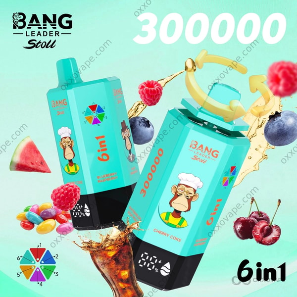 Bang Leader Stoll 300000 Combo 9 Cherry Coke Blueberry Raspberry Black Dragon Ice Rainbow Candy Fuji Ice Watermelon Sour Peach