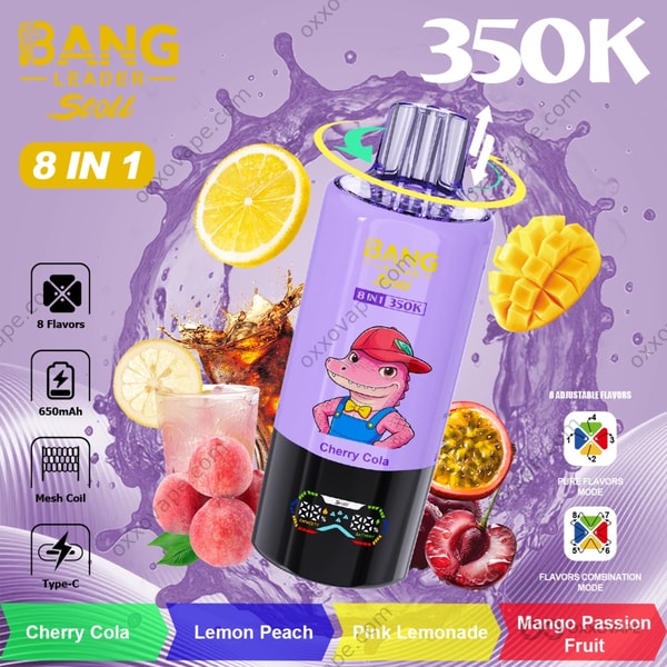 Bang Leader Stoll 350000 flavor Cherry Cola Lemon Peach Pink Lemonade Mango Passion Fruit