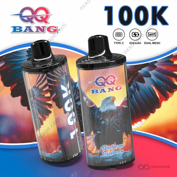 Bang QQBANG 100000 Blueberry Raspberry flavor 100K puffs tart berry disposable vape