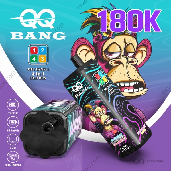 Bang QQBANG 180000 Blackcurrant Love 66 Blueberry Blackberry Strawberry Strawberry Mango Vape