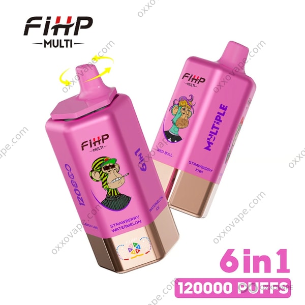 FIHP Multi 120000 Watermelon Ice Red Bull Strawberry Kiwi flavor variant
