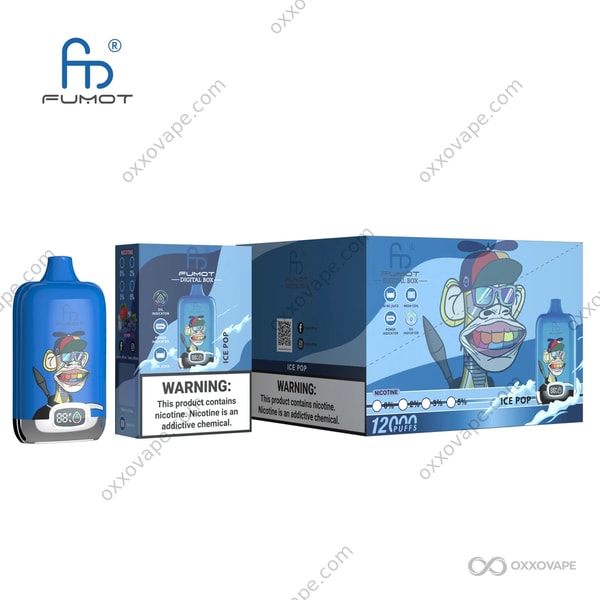 Fumot RandM Digital Box 12000 Ice Pop gemischte Früchte, gefrorenes Eis am Stiel, Einweg-Vaporizer