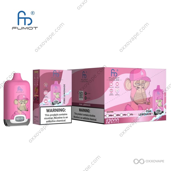 Fumot RandM Digital Box 12000 Pink Lemonade herb zitrussüßer Einweg-Vape