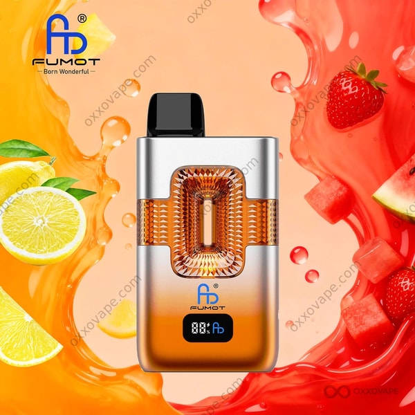 Fumot RandM Eco 50000 Lemon Lime and Strawberry Watermelon Dual Flavor Disposable Vape