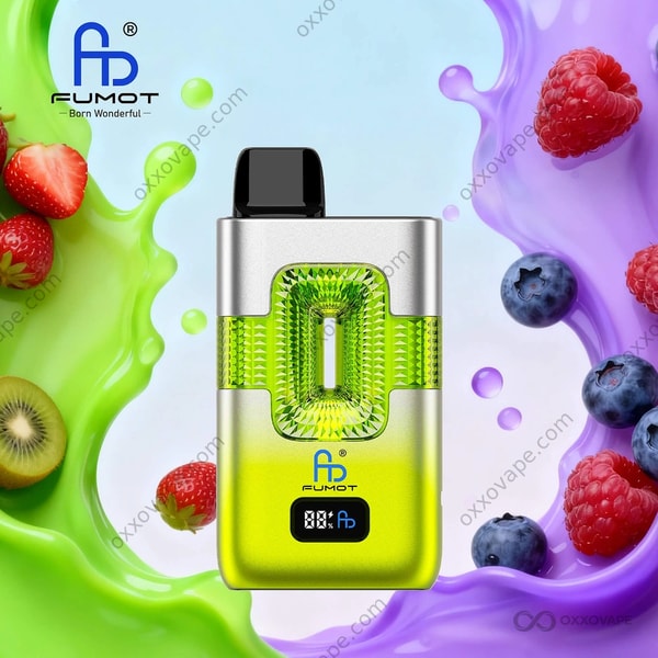 Fumot RandM Eco 50000 Strawberry Kiwi and Blueberry Sour Raspberry Dual Flavor Disposable Vape