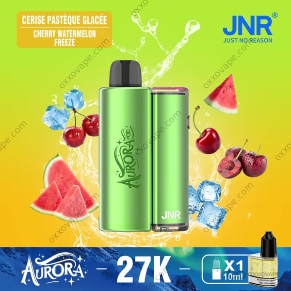 JNR Aurora 27000 Cherry Watermelon Freeze intense icy fruit vape