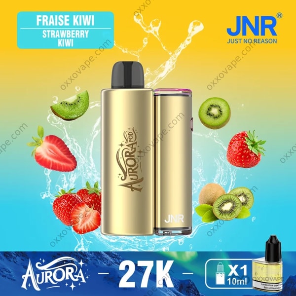 JNR Aurora 27000 Strawberry Kiwi classic fruit blend disposable vape