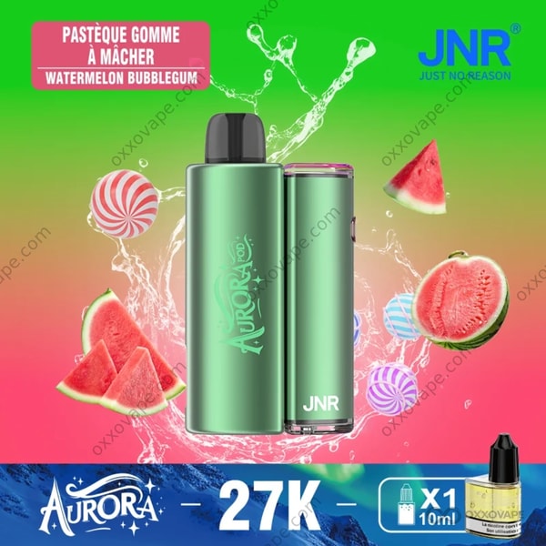 JNR Aurora 27000 Watermelon Bubblegum flavor sweet candy vape
