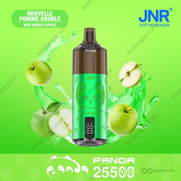 JNR Panda 25500 New Double Apple – klassischer Verdampfer mit grüner und roter Apfel-Anis-Mischung