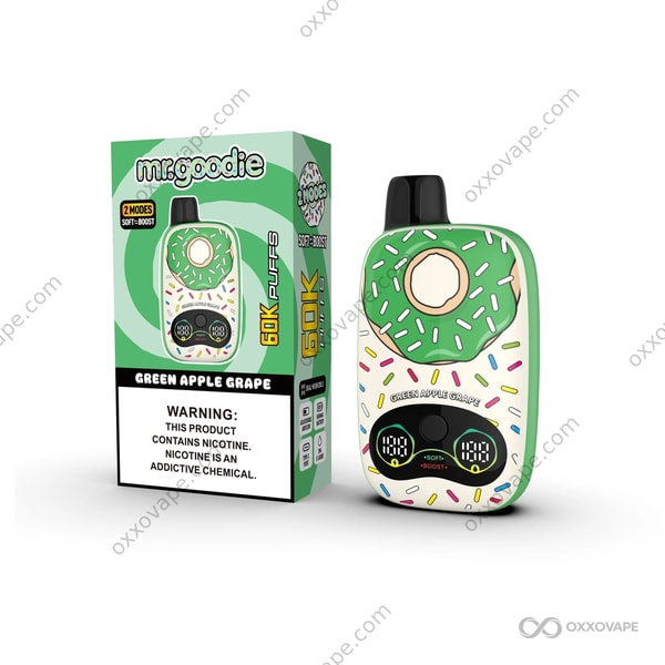 Mr.Goodie Donut 60000 Green Apple Grape sabor vape desechable