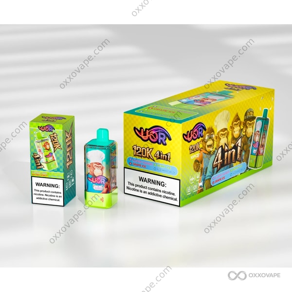 UOR 120000 Puffs Blueberry Raspberry Grape Ice Berry Ice Aloe Mango Melon 4-in-1 variant EU