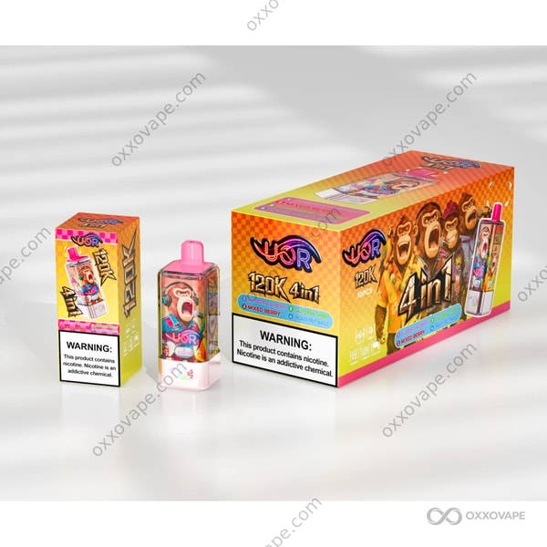 UOR 120000 Puffs Blueberry Raspberry Mixed Berry California Cherry Passion Fruit Mango flavor combo