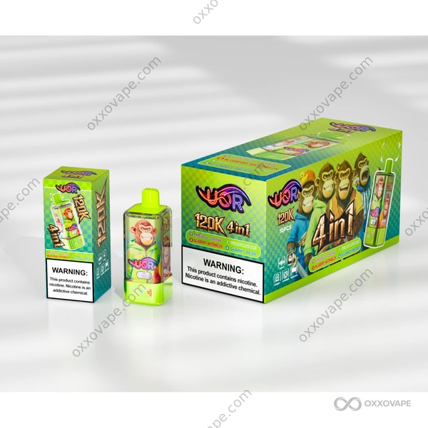 UOR 120000 Puffs Energy Drink Blueberry Watermelon Sour Apple Raspberry Gummy Bear flavor variant
