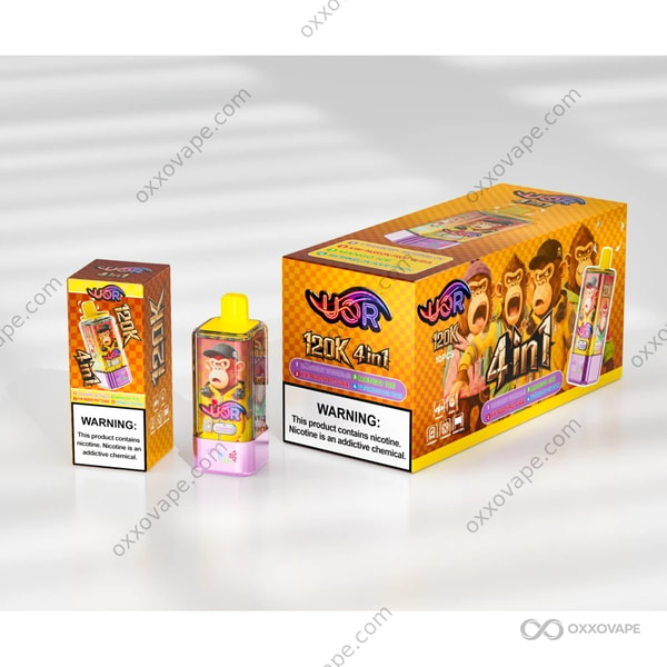 UOR 120000 Strawberry Watermelon Kiwi Passion Fruit Guava Mango Ice Watermelon Sour Peach Disposable Vape