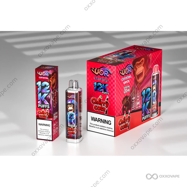 UOR Crystal 12000 Cherry Cola Flavour — Nostalgic Fizzy Cherry Soda Disposable Vape EU