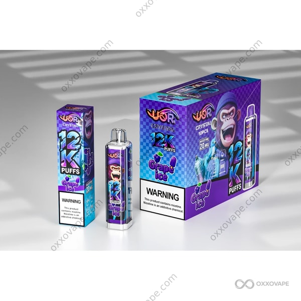 UOR Crystal 12000 Grape Ice Flavour — Rich Dark Grape Icy Cool Disposable Vape EU