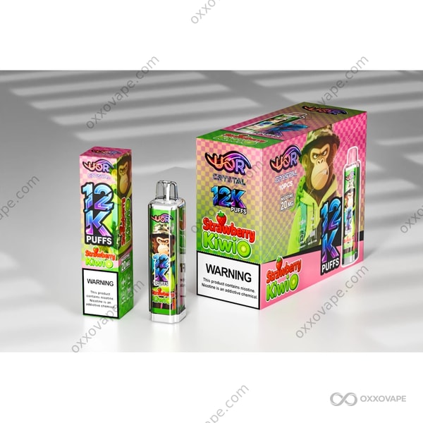 UOR Crystal 12000 Strawberry Kiwi tropical sweet-tart disposable vape
