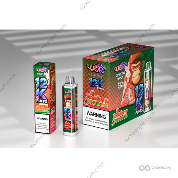 UOR Crystal 12000 Strawberry Watermelon summer fruit disposable vape