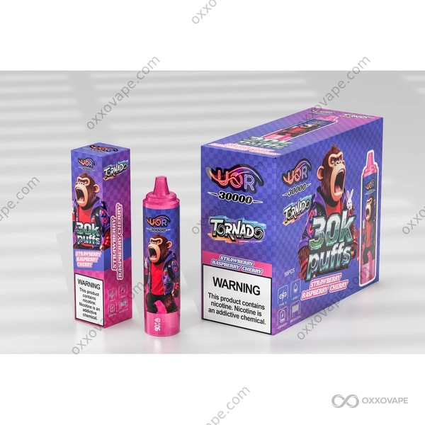 Vape usa e getta UOR Tornado 30000 Fragola Lampone Ciliegia con triplo sapore di bacca