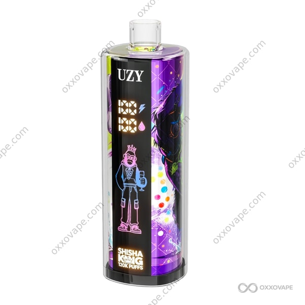 UZY Shisha Hookah King 120000 Grape Ice flavor DTL disposable hookah vape