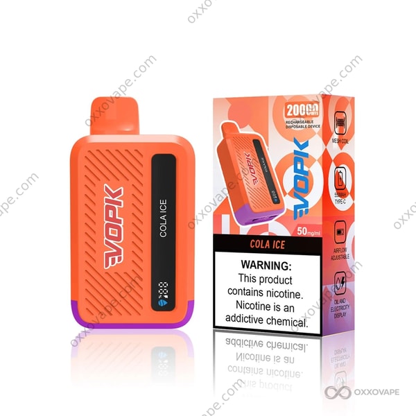 Vopk Cool Bar 20000 Cola Ice flavor disposable vape — fizzy cola menthol blend