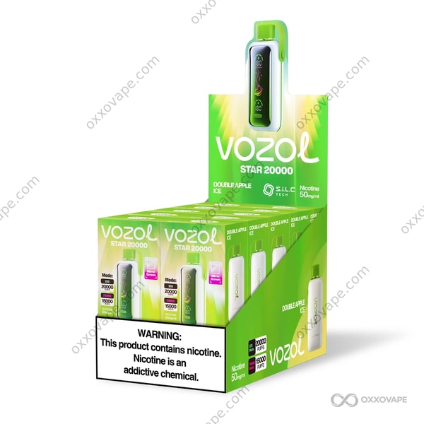 Variante di sapore di vaporizzatore usa e getta Vozol Star 20000 Double Apple Ice