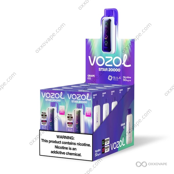 Variante di sapore di vaporizzatore usa e getta Vozol Star 20000 Grape Ice