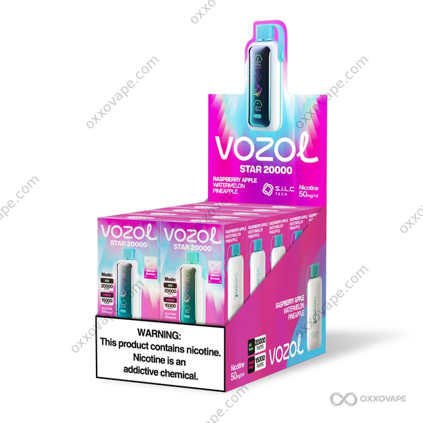 Vozol Star 20000 Vaporizzatore monouso con miscela di quattro frutti, lampone, mela, anguria, ananas