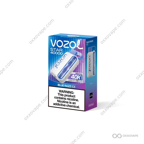 Vozol Star 40000 Blue Razz Ice flavor disposable vape 40000 puffs EU Warehouse