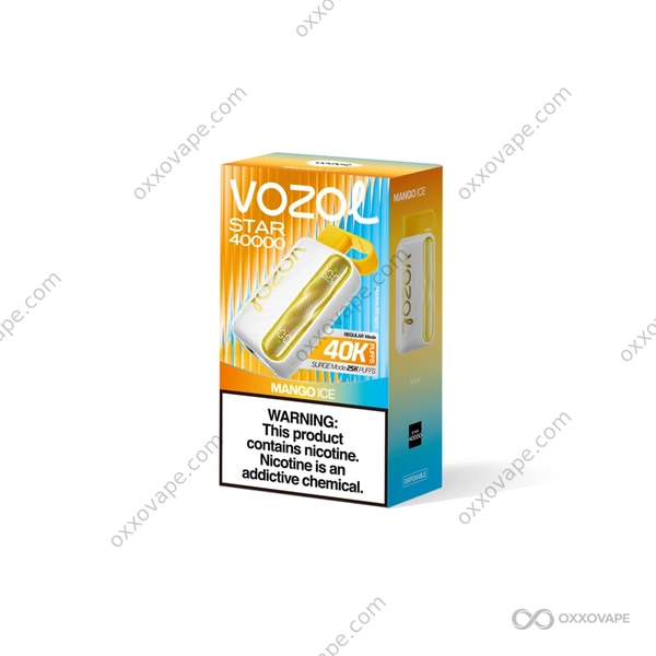 Vozol Star 40000 Mango Ice tropical mango menthol 40000 puffs disposable vape EU Warehouse