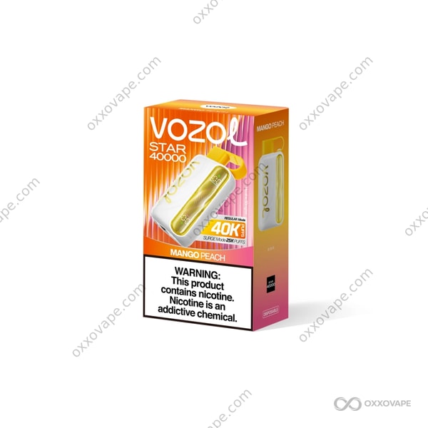 Vozol Star 40000 Mango Peach tropical stone fruit blend 40000 puffs EU disposable vape