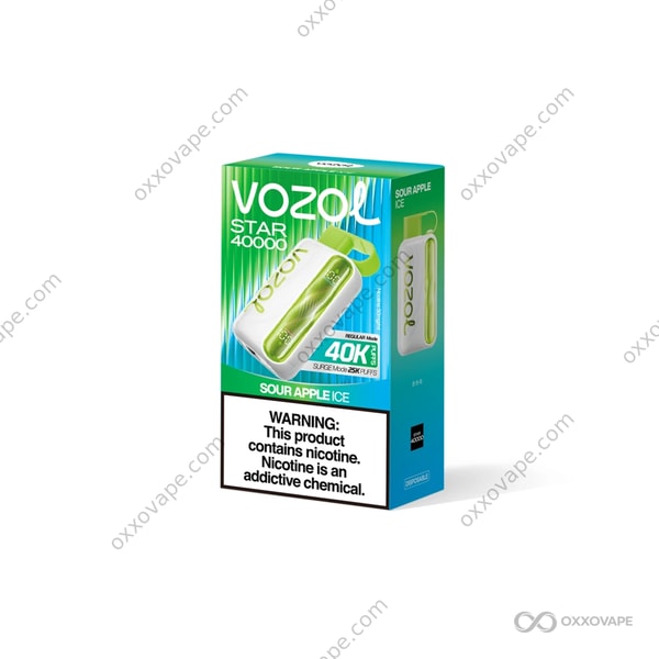 Vozol Star 40000 Sour Apple Ice tart green apple menthol 40000 puffs EU disposable vape