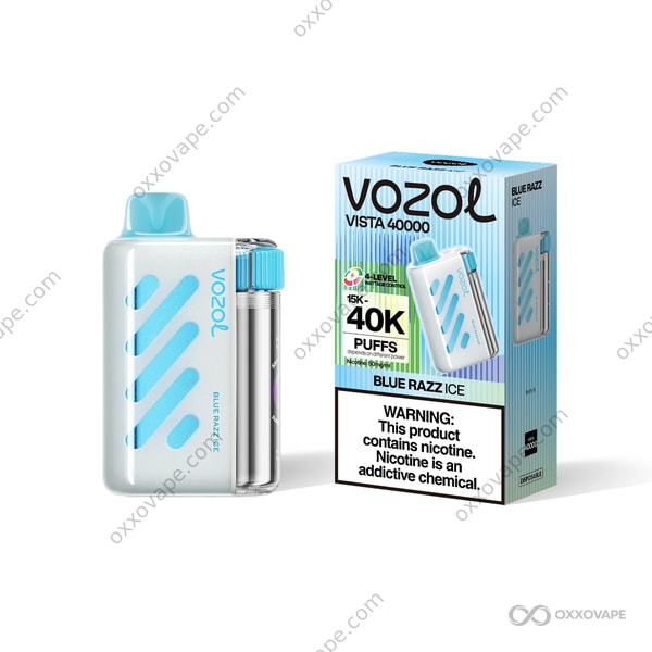 Vozol Vista 40000 Blue Razz Ice flavor disposable vape