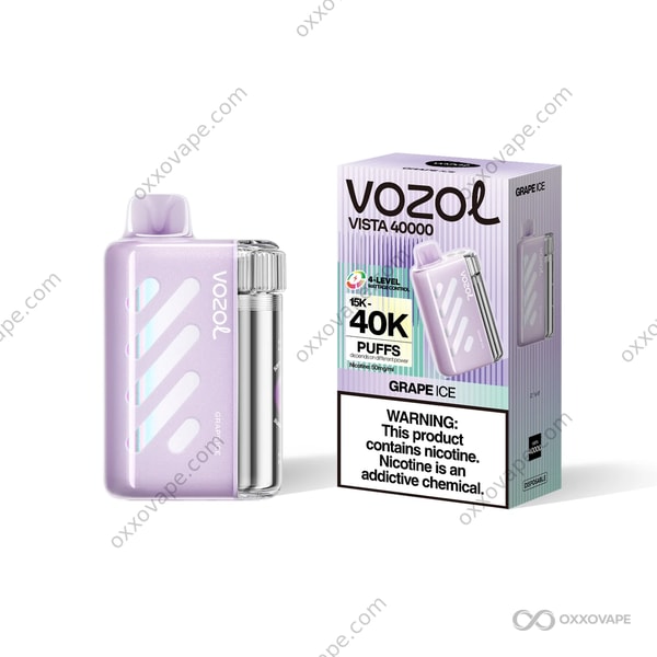 Vozol Vista 40000 Grape Ice flavor high-puff disposable vape EU