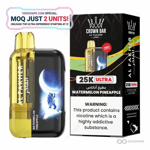 AL FAKHER Crown Bar 25000 Ultra Watermelon Pineapple Einweg-Vape – tropische Fruchtfusion