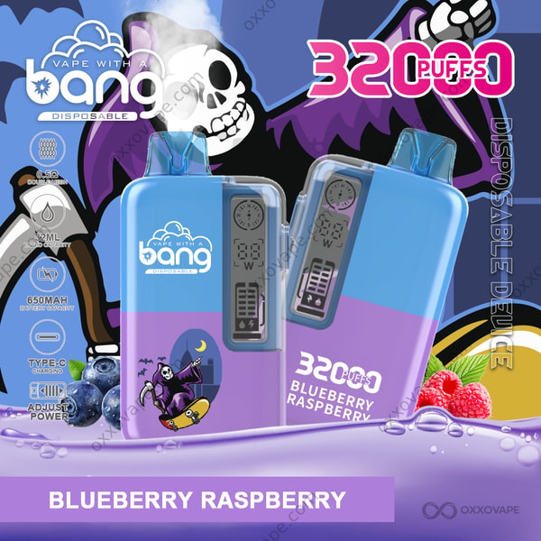 Vape jetable 32K Puffs Bang 32000 myrtille et framboise