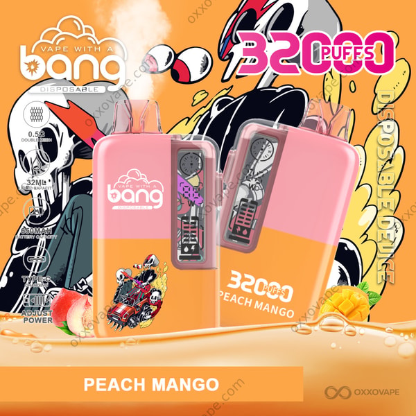 Bang 32000 Peach Mango Disposable Vape 32K Puffs Tropical