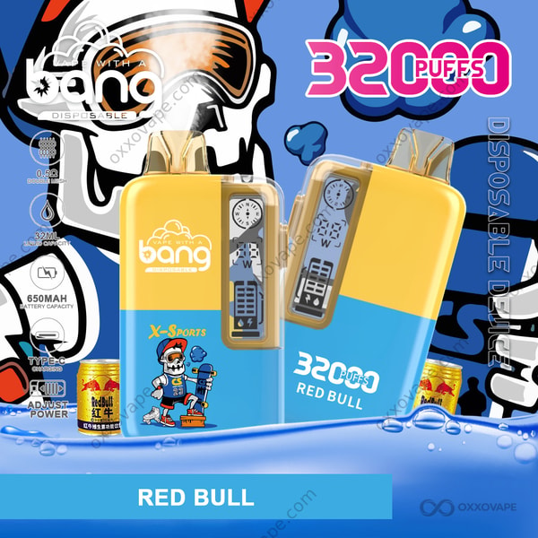 Bang 32000 Red Bull Saveur de boisson énergisante Vape jetable 32K Puffs